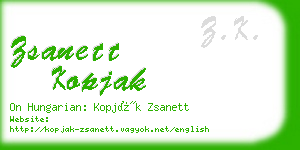 zsanett kopjak business card